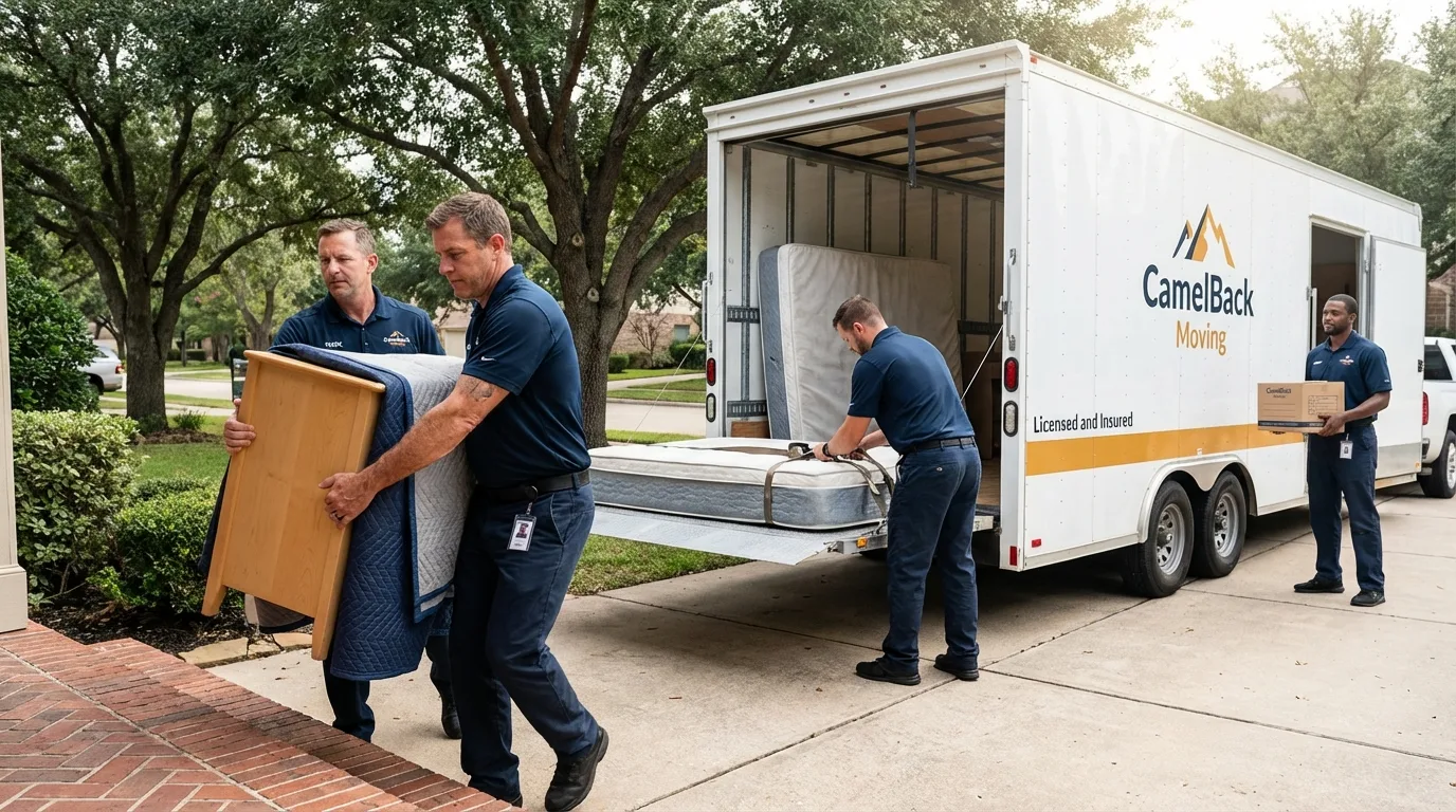 Crew loading residential truck for cross-state move from Altamont, NY